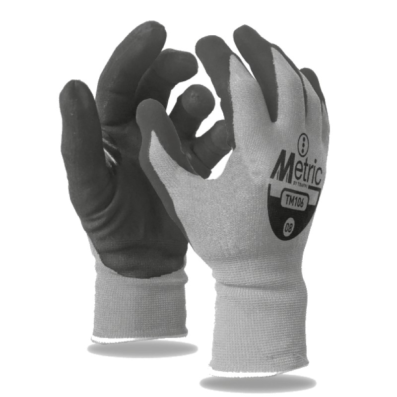 Traffi Metric TM106 Latex-Coated Polycotton Handling Grip Gloves